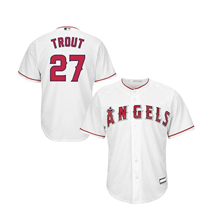 Outerstuff MLB Angels Youth Mike Trout #27 Home Jersey