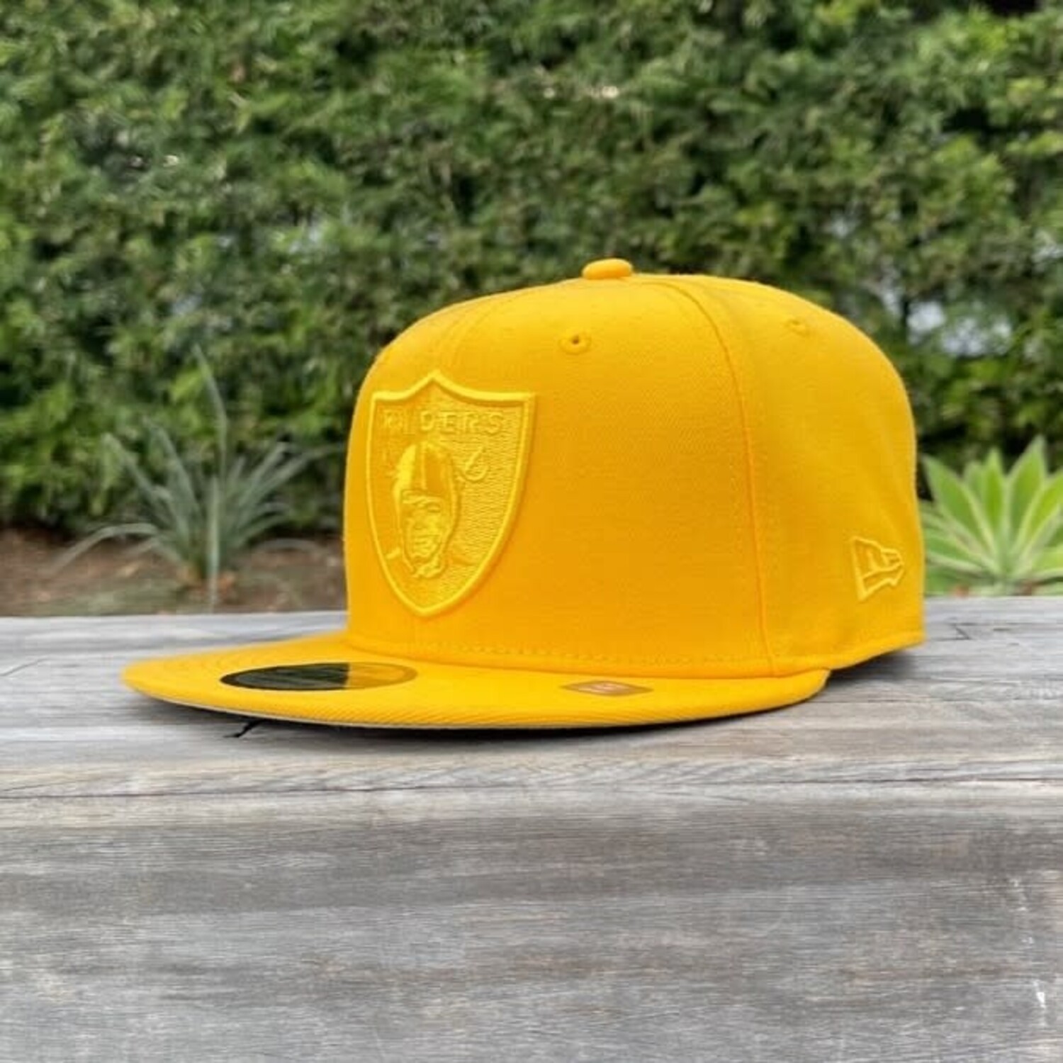 New Era Mustard Yellow Raiders Embellished Baseball Cap Las Vegas Raiders TWO-TONE STONE Fitted Hat by New Era main image 4