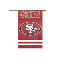 Party Animal, Inc. 2-Sided Applique Banner Flag NFL San Francisco 49ers