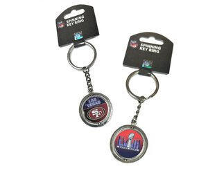 NFL23 Super Bowl LVIII 49ers Spinner Keychain - The Locker Room of
