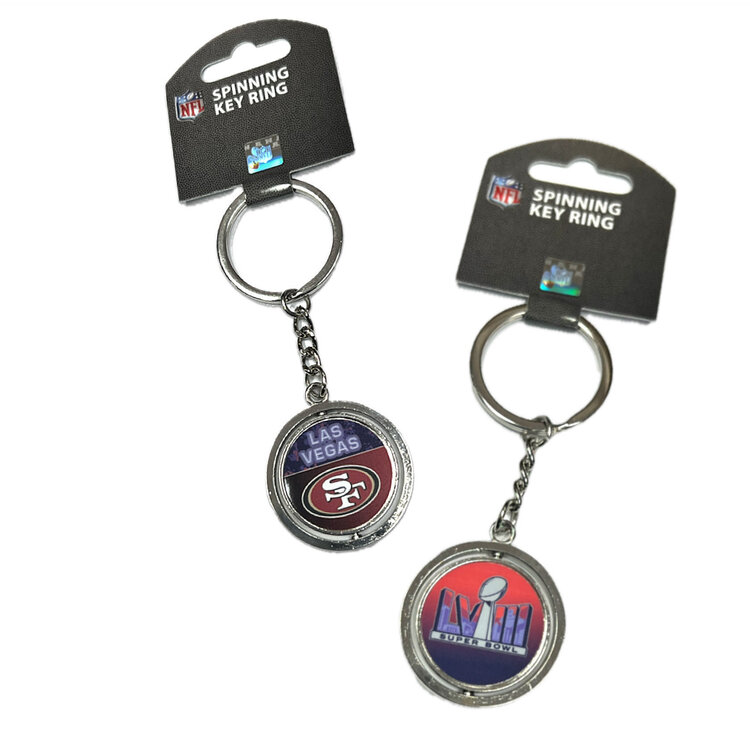 Aminco NFL23 Super Bowl LVIII 49ers Spinner Keychain