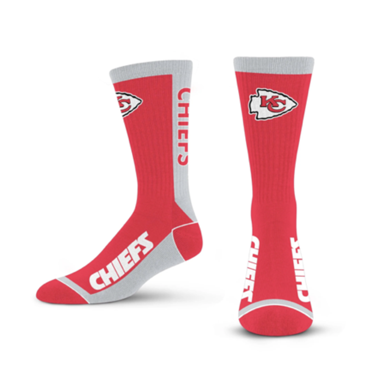 For Bare Feet Sportswear NFL Men's MVP Socks Kansas City Chiefs Large