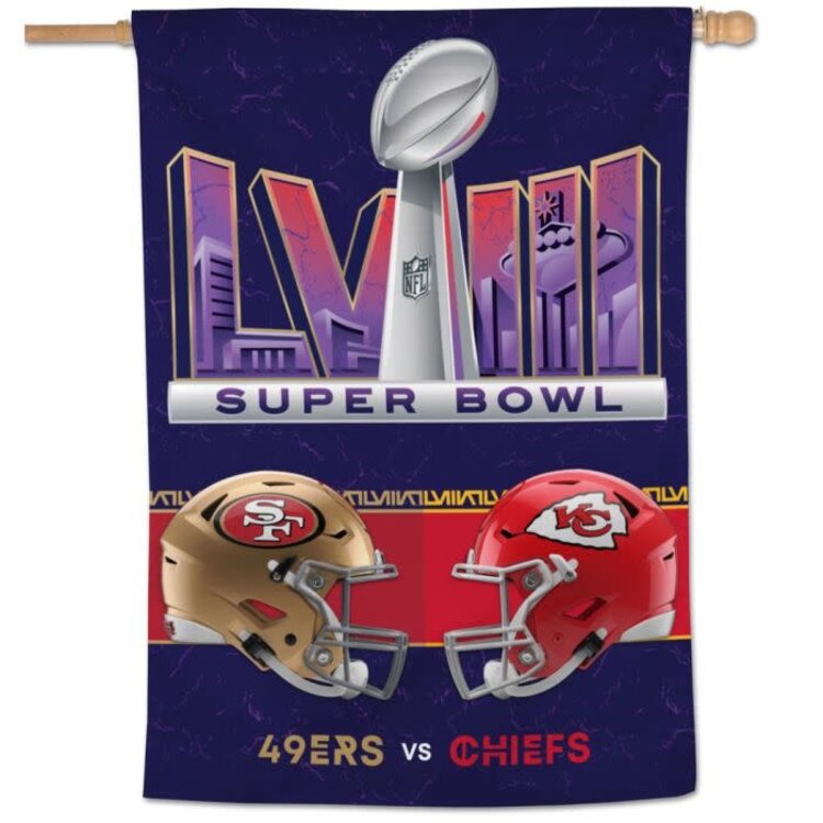 Wincraft SBLVIII Dueling 49ers v Chiefs 28x40 Flag