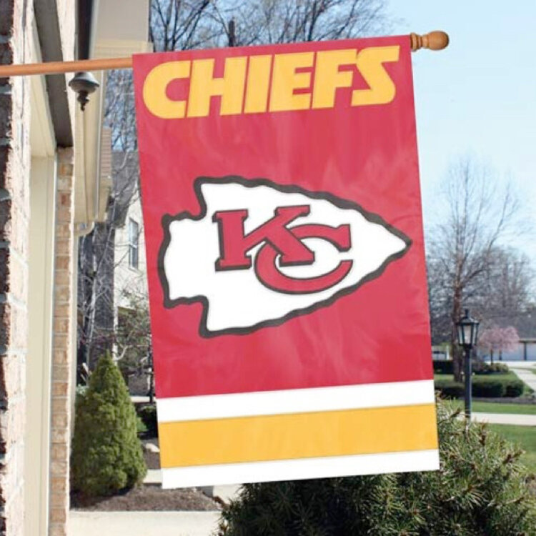 Party Animal, Inc. 2-Sided Applique Banner Flag NFL Kansas City Chiefs