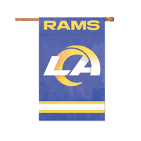 Party Animal, Inc. 2-Sided Applique Banner Flag NFL Los Angeles Rams