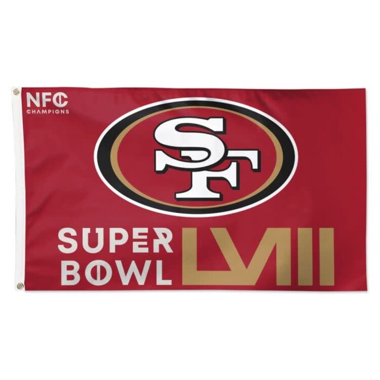 Wincraft NFL 49ers SB LVIII Bound Deluxe 3'x5' Flag
