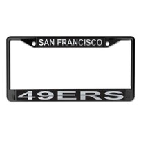Wincraft 49ers Chrome Black License Plate Frame