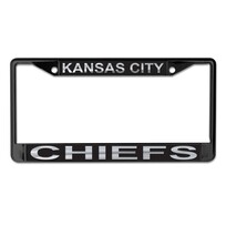 Wincraft Chiefs Wincraft Chrome Black License Plate Frame