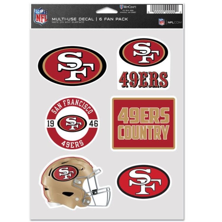 Wincraft 6 Fan Pack Decals NFL 49ers