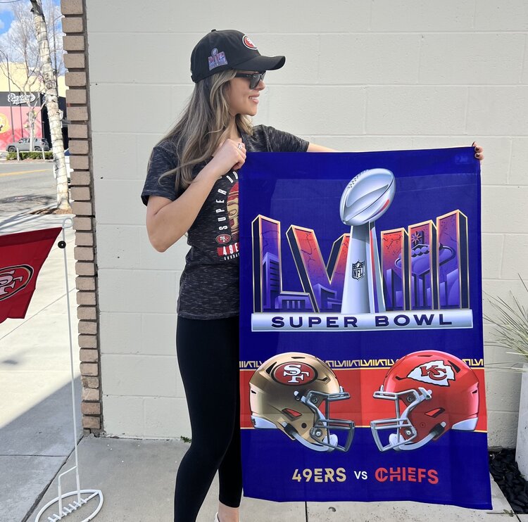 Wincraft SBLVIII Dueling 49ers v Chiefs 28x40 Flag