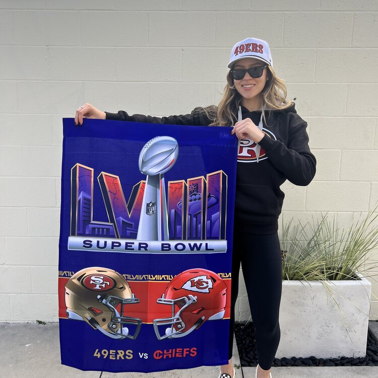 Wincraft SBLVIII Dueling 49ers v Chiefs 28x40 Flag