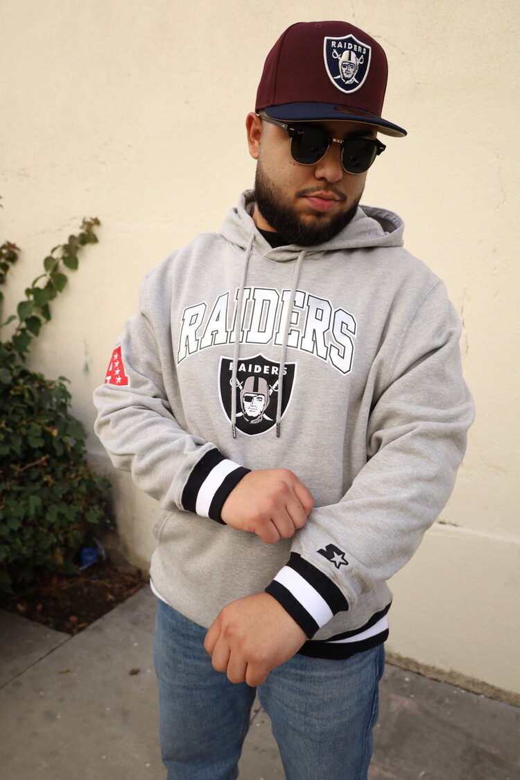 Starter Raiders M Starter Snap Fleece Pullover Hoodie