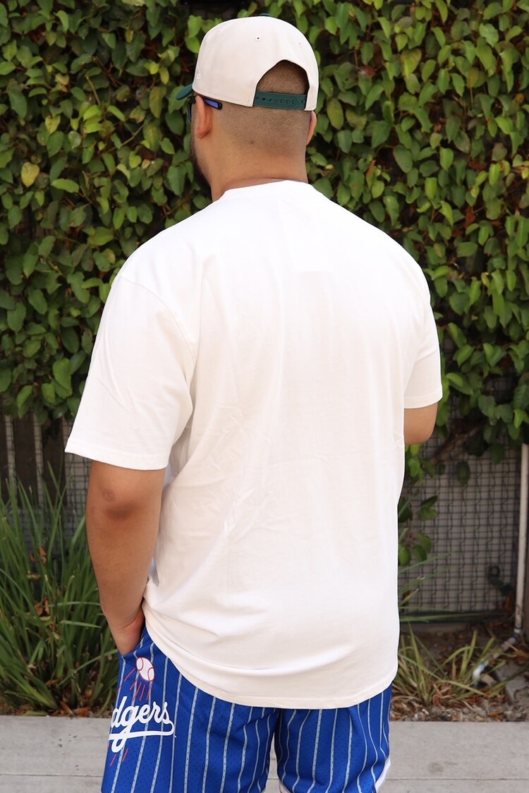 Mitchell and Ness LA Dodgers M&N Cream Short Sleeve Tee