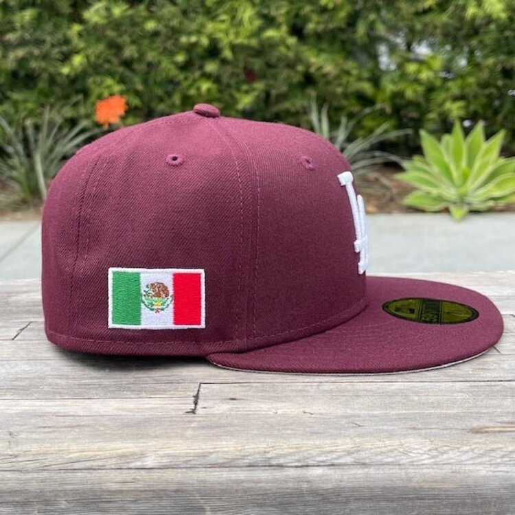 New Era LA Maroon Mexico Patch