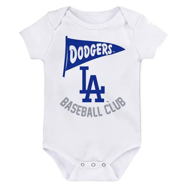 Outerstuff Dodgers Newborn Fan Pennant 3-Piece Creeper Set