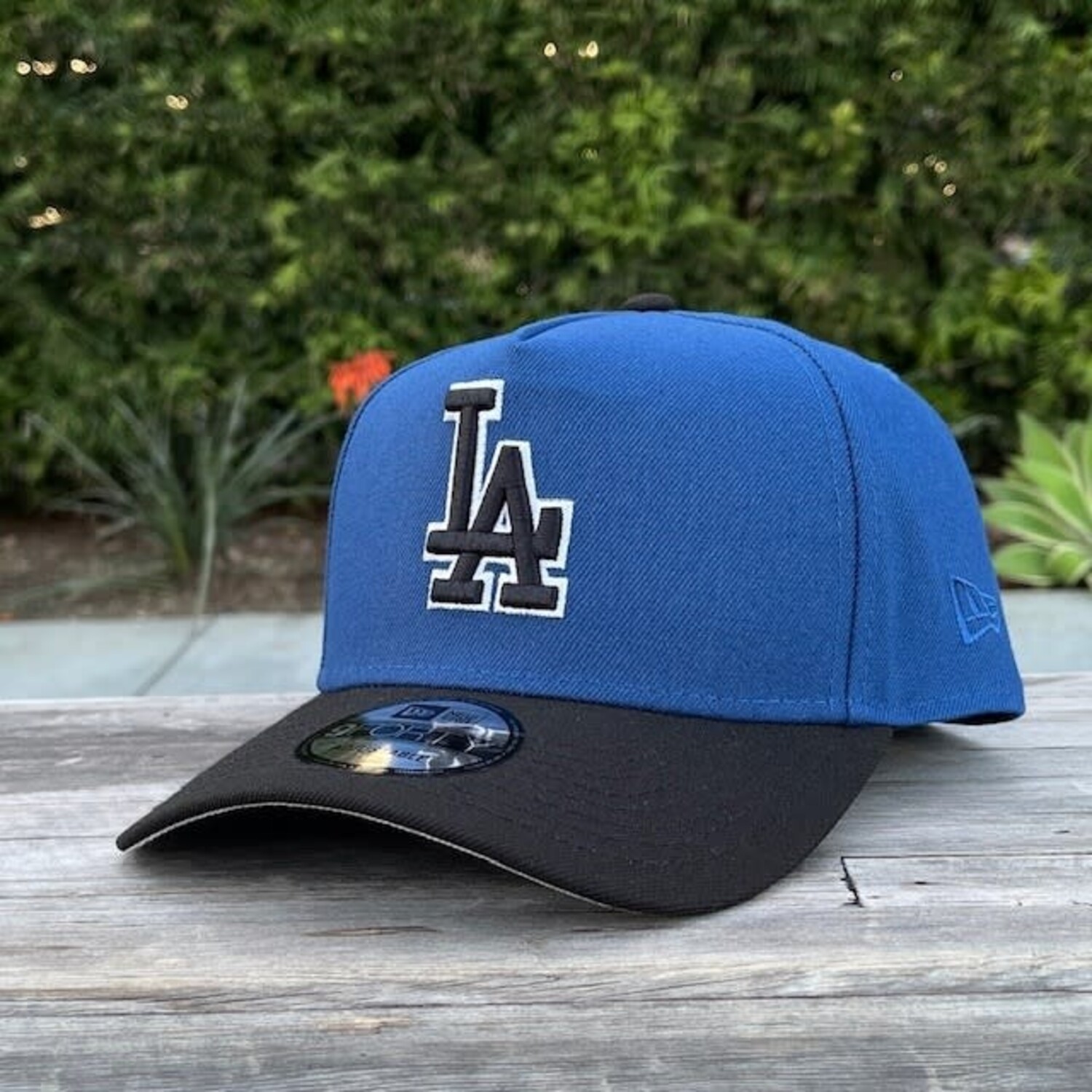 LA Indigo/Black White Outline 940 A-Frame Snapback - The Locker