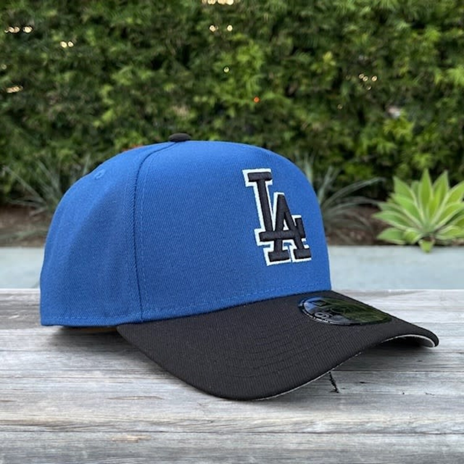 LA Indigo/Black White Outline 940 A-Frame Snapback - The Locker