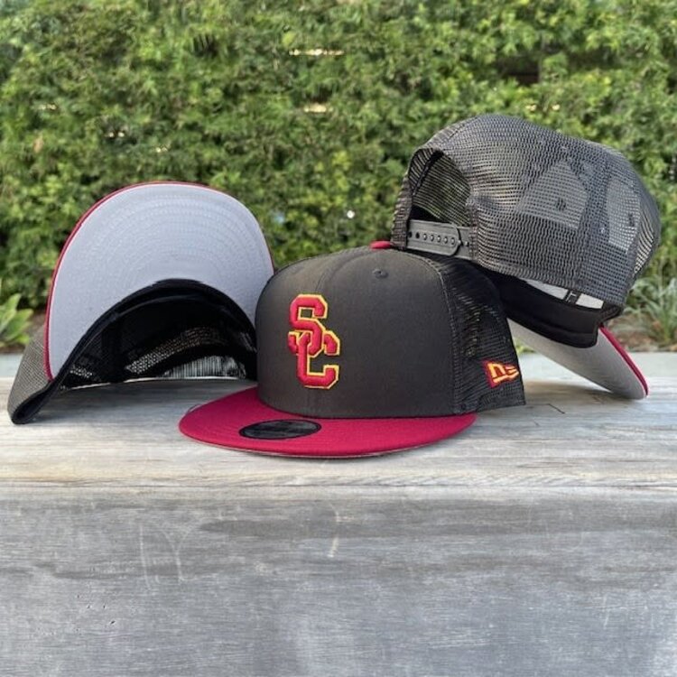 New Era USC Interlock Black Mesh/Cardinal 950