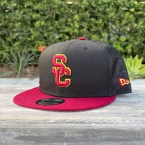 New Era USC Interlock Black Mesh/Cardinal 950