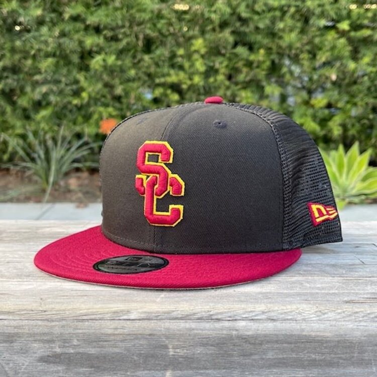 New Era USC Interlock Black Mesh/Cardinal 950