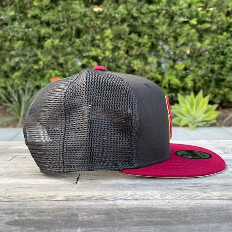 New Era USC Interlock Black Mesh/Cardinal 950