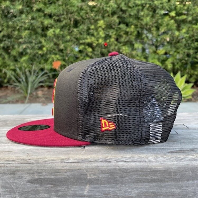 New Era USC Interlock Black Mesh/Cardinal 950