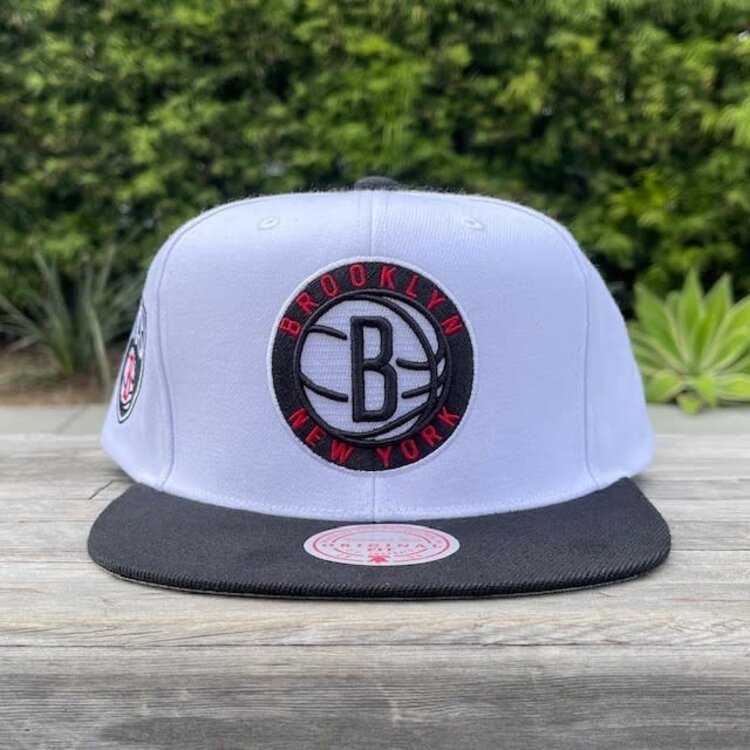 Mitchell and Ness Nets M&N Playoff Wins Snapback White/ Black