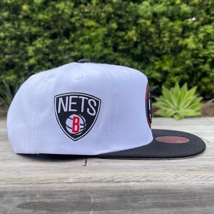 Mitchell and Ness Nets M&N Playoff Wins Snapback White/ Black