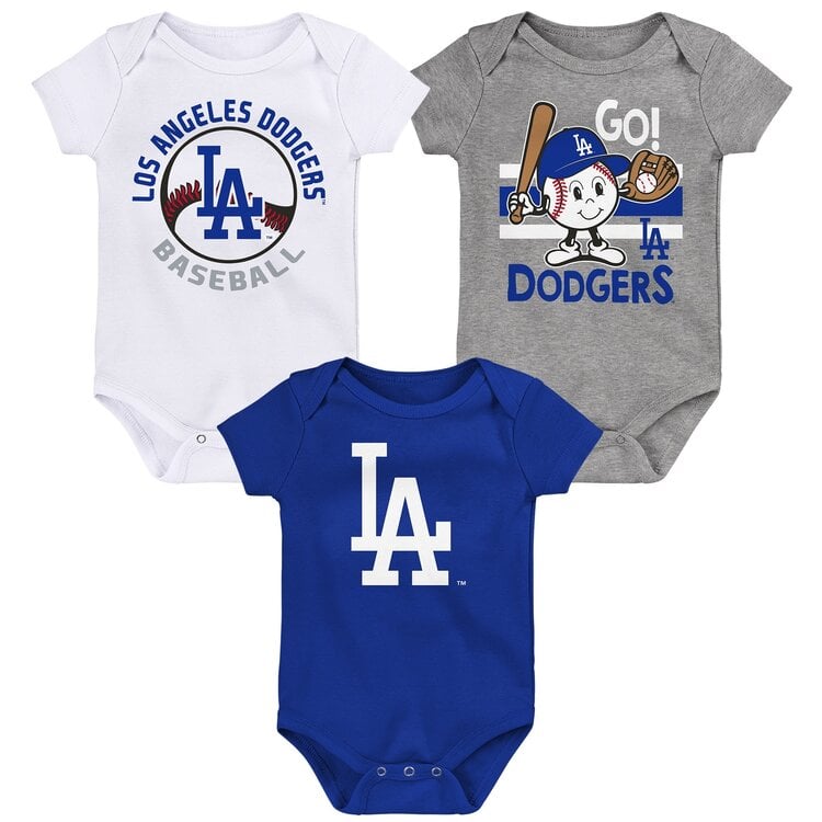 Outerstuff Dodgers Newborn Ball Park 3-Piece Creeper Set