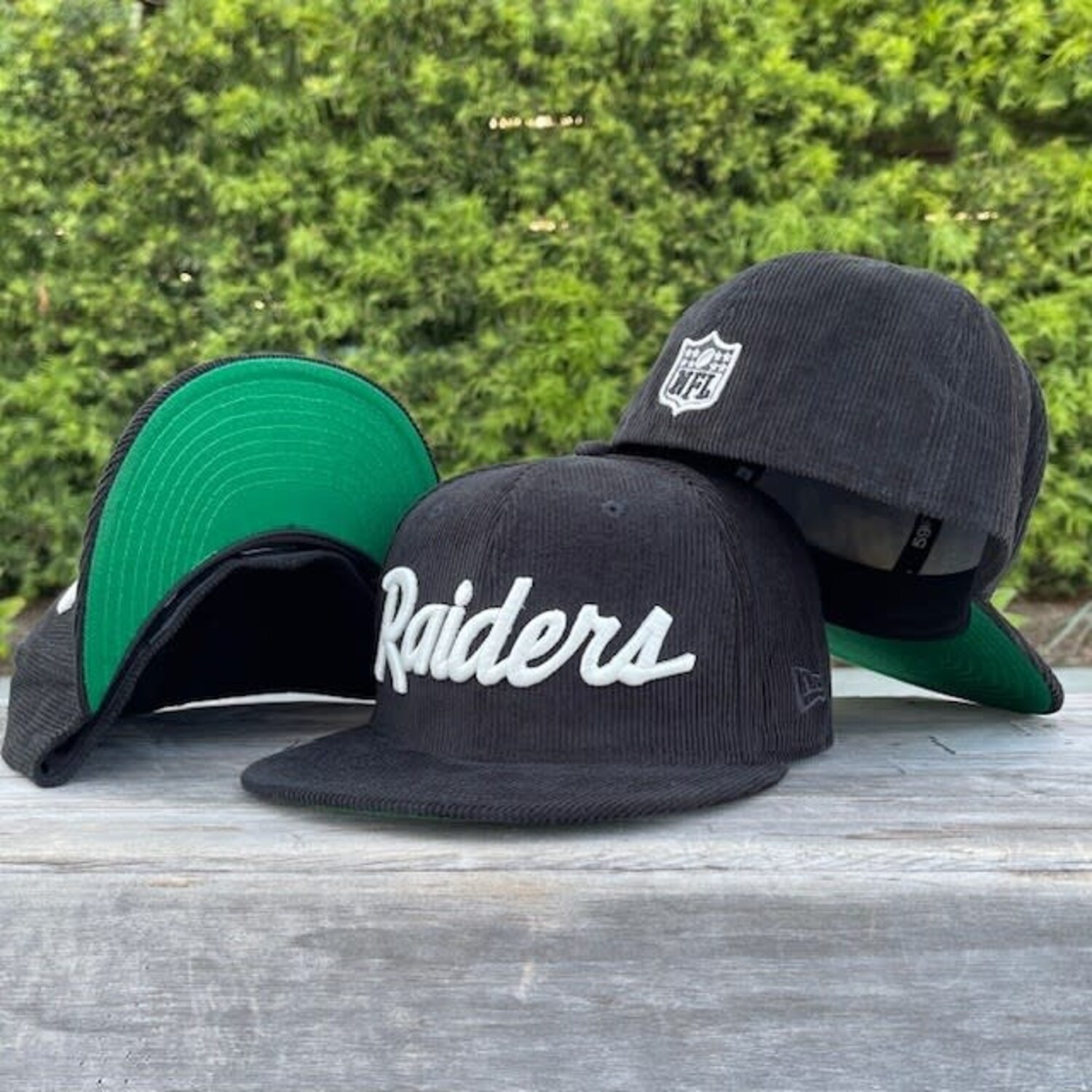 Raiders BW Script Corduroy - The Locker Room of Downey