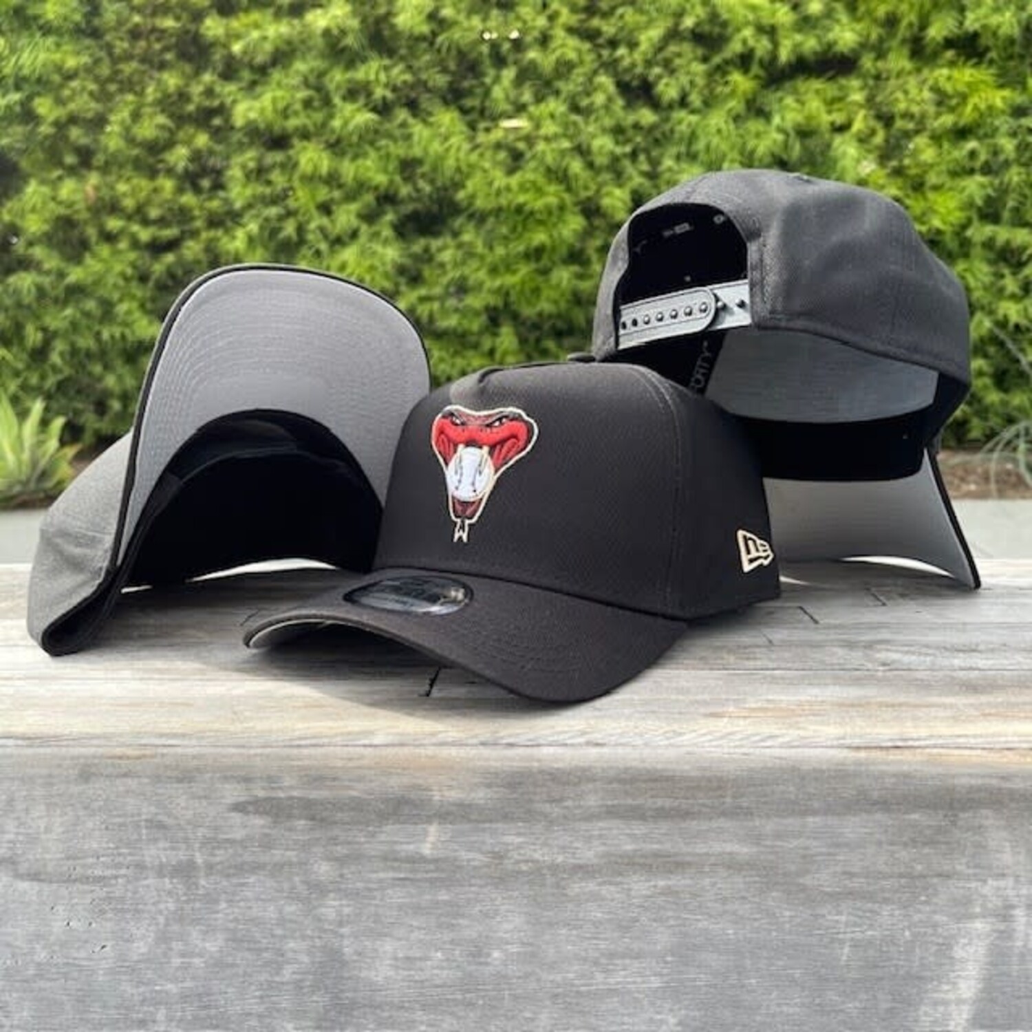D'Backs Snake Black Team 940 A-Frame Snapback - The Locker