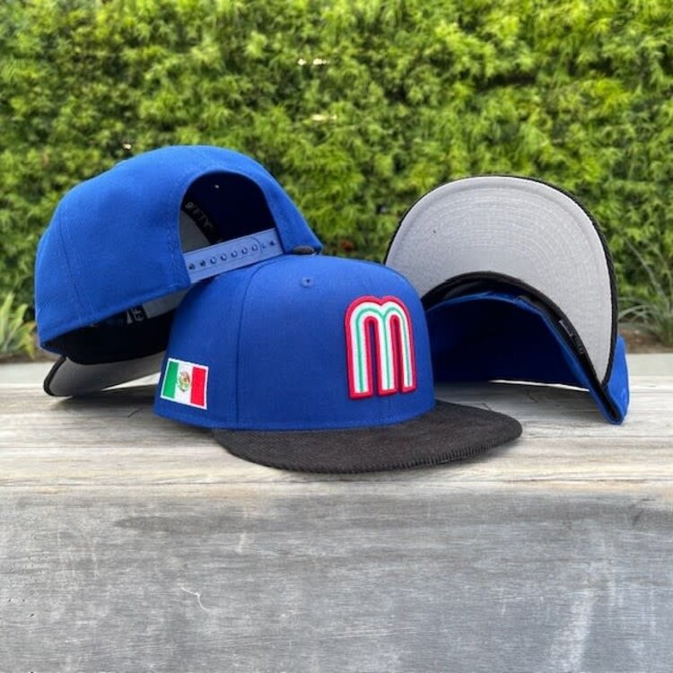 New Era Mexico "M" Royal /Black Cord w/Flag 950 Snapback