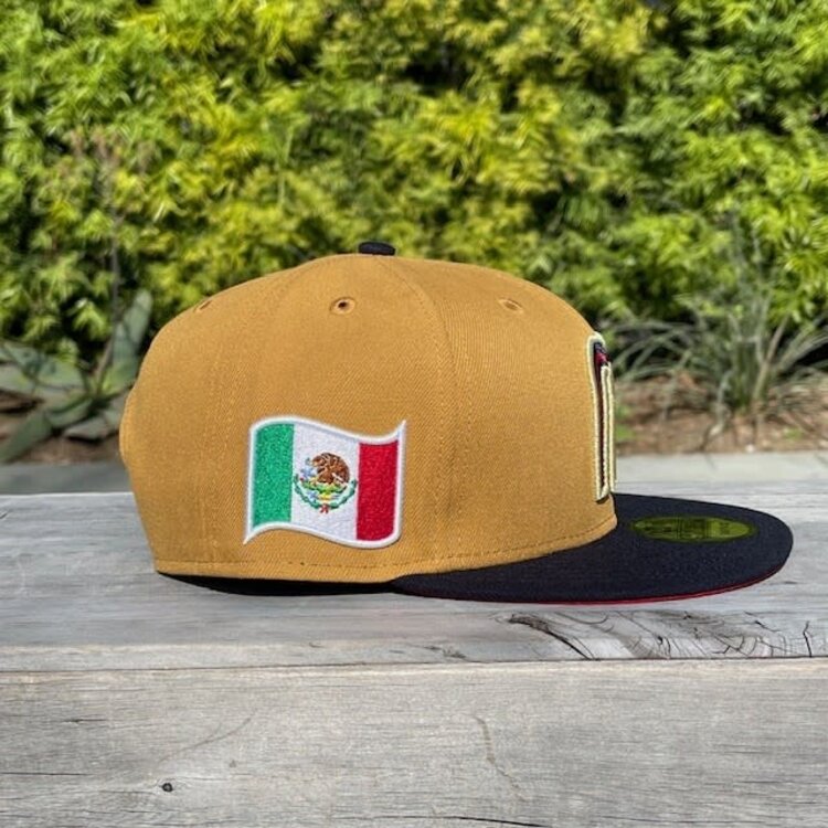 New Era Mexico "M" Tan/ Navy w/Flag 950