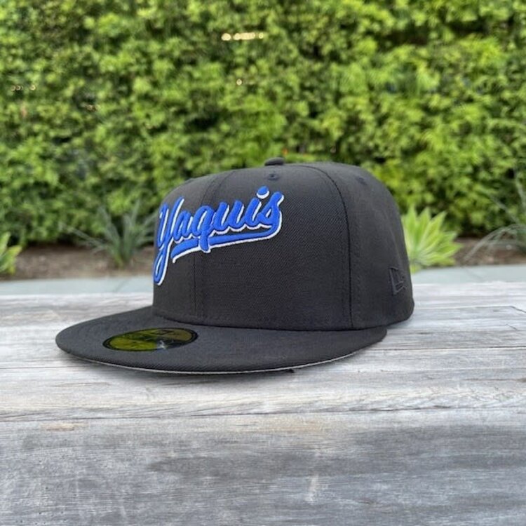 New Era Yaquis Black Royal Script