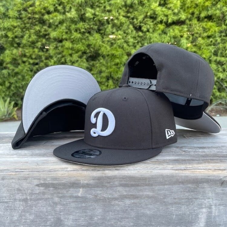 New Era Dodgers Black White "D" 950