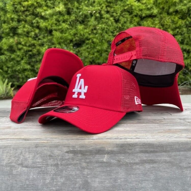 New Era LA Red Trucker Mesh 940 A-Frame
