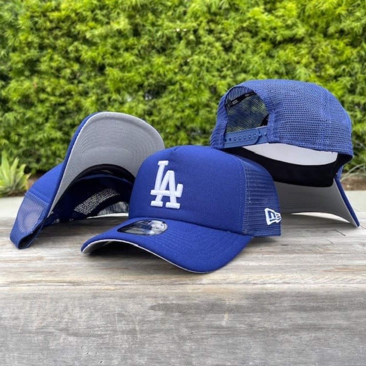 Dodgers Trucker Hat Velvet Embroidered Dodgers Trucker Hat in Black With White  main image 4