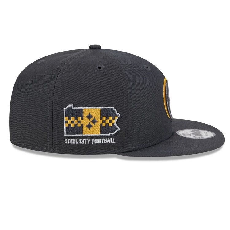 New Era Steelers 2024 NFL Draft On-Stage Graphite Snapback
