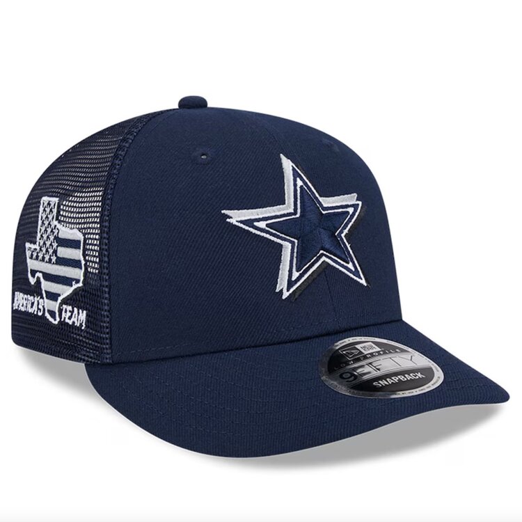 New Era Cowboys 2024 NFL Draft Low Pro Trucker Snapback Navy