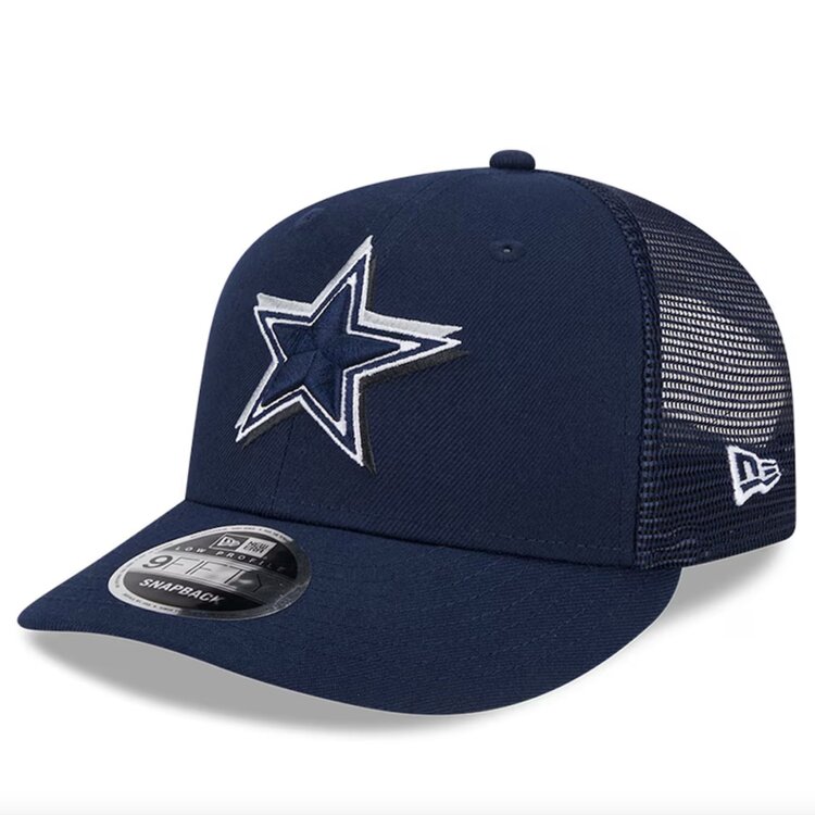 New Era Cowboys 2024 NFL Draft Low Pro Trucker Snapback Navy
