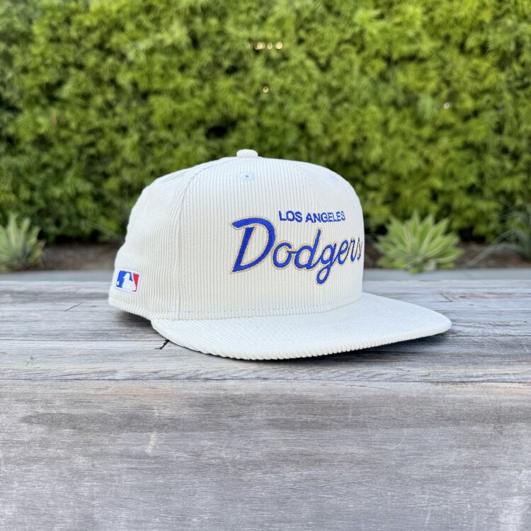 New Era LA Cursive Ivory Cord MLB SP