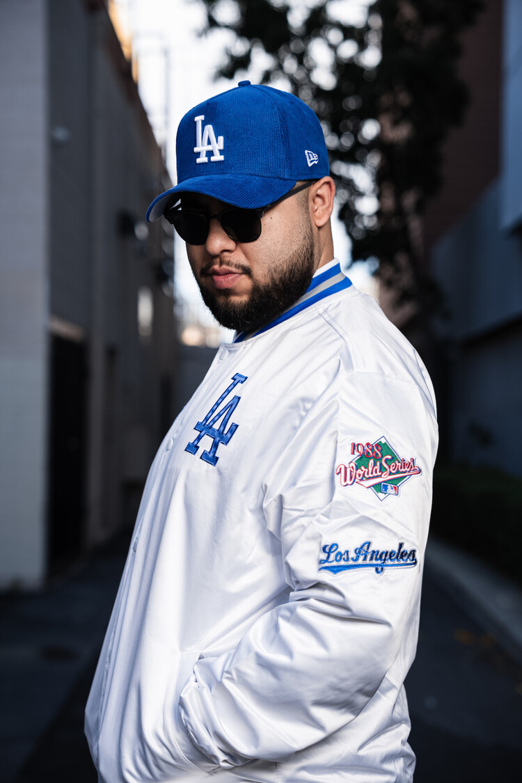 Mitchell and Ness LA Dodgers M&N Men's City Collection Lightweight Satin Jacket White