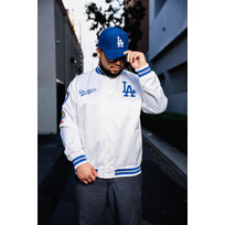 Mitchell and Ness LA Dodgers M&N Men's City Collection Lightweight Satin Jacket White