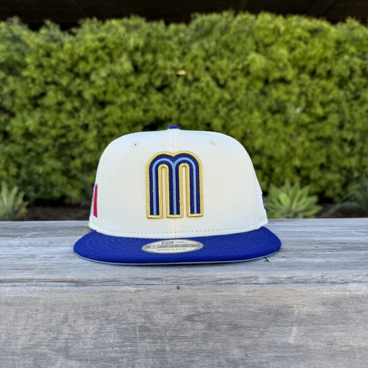 New Era Mexico Ivory/ Royal "M" w/Flag 950 Snapback