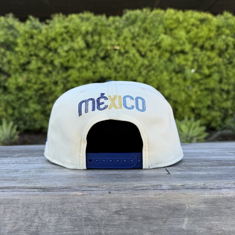 New Era Mexico Ivory/ Royal "M" w/Flag 950 Snapback