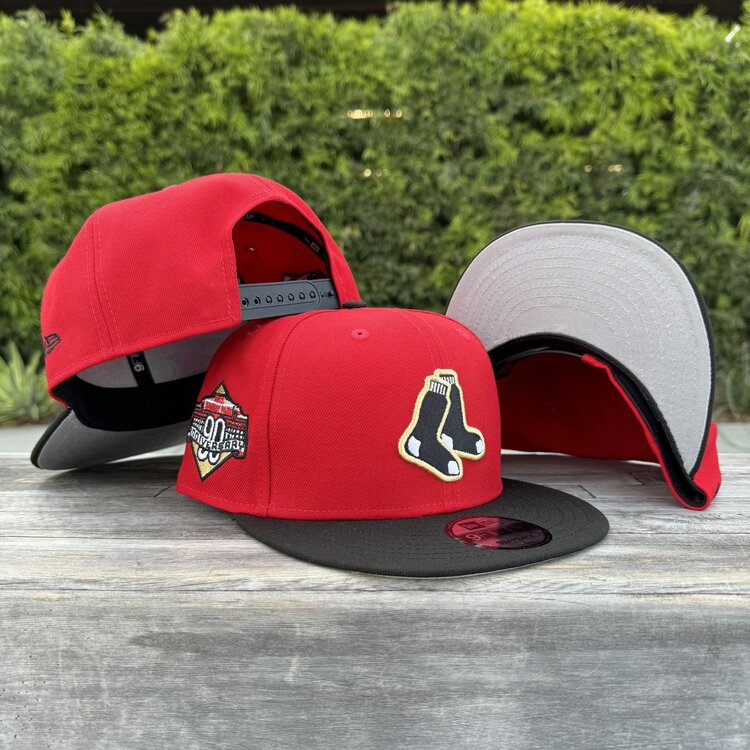 New Era Boston Red/Black Socks Logo 90th Fenway 950 Snapback