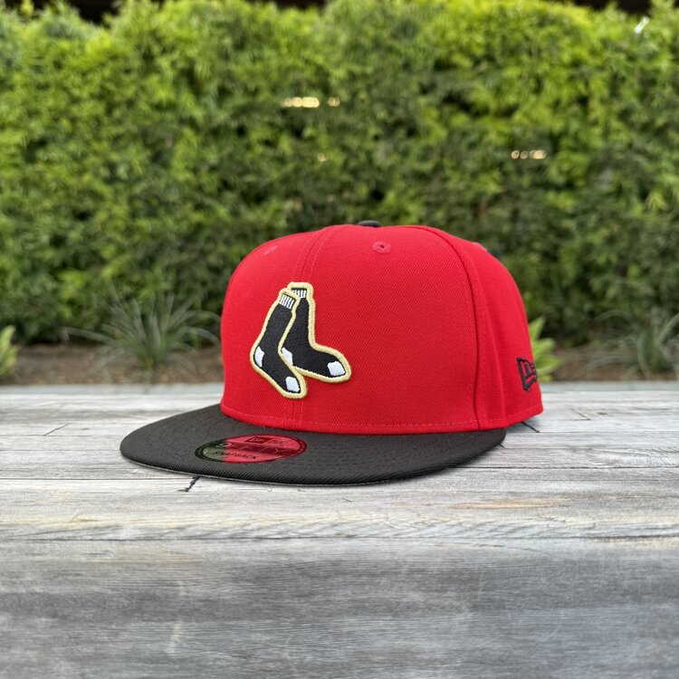New Era Boston Red/Black Socks Logo 90th Fenway 950 Snapback