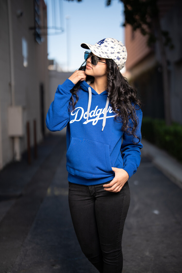 Antigua Dodgers Royal W P/O Hood