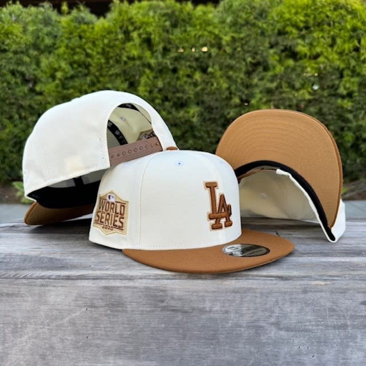LA Dodgers Ivory/Peanut 2020 WS 950 Snapback - The Locker Room of
