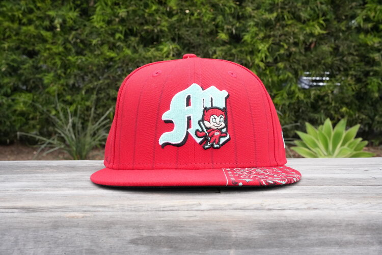 New Era Diablos Rojos Del Mexico Red Stripe Away
